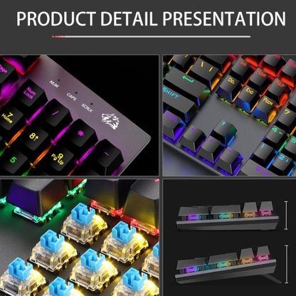 ZIYOU LANG K1 104 Keys Game Mixed Light Mechanical Wired Keyboard Red Switch