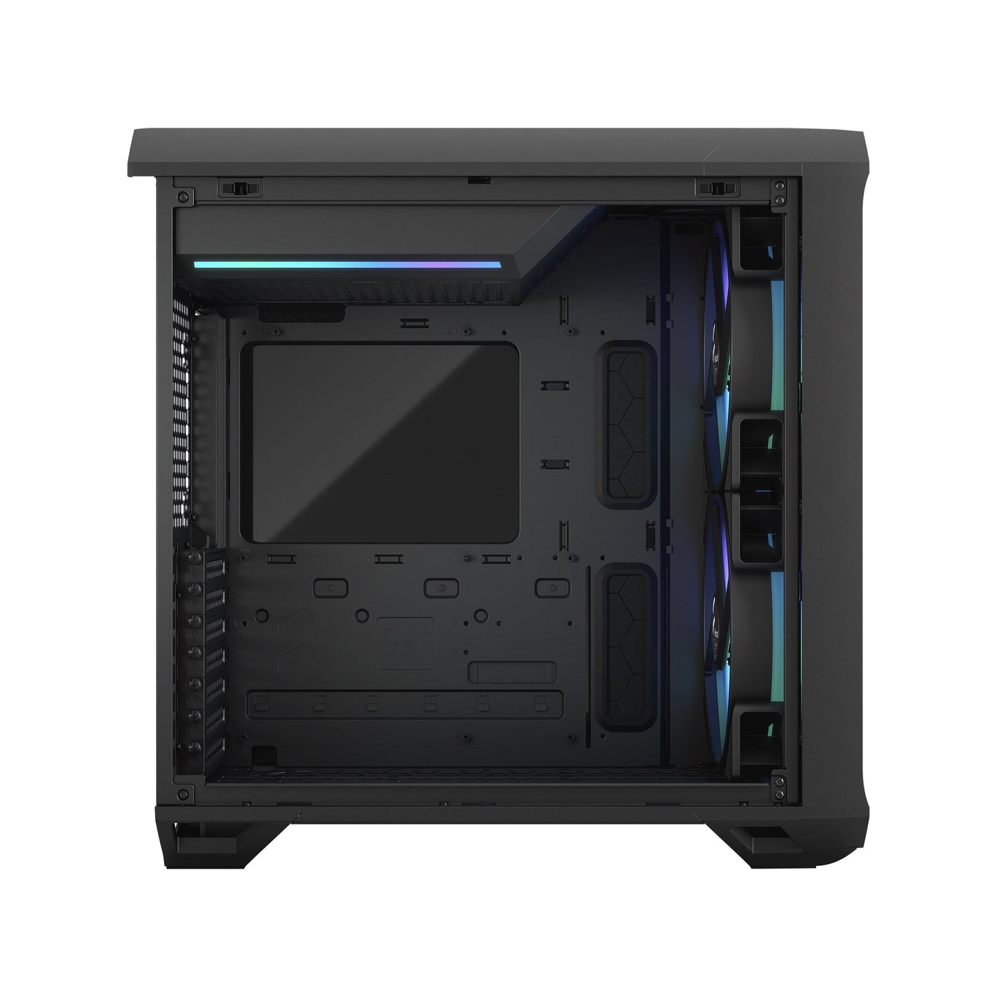 Fractal Design Torrent Compact (Black RGB TG Light Tint) Mid-Tower Tempered Glass RGB Gaming Case w/ Type-C & (Front) 2 x Prisma 180 mm