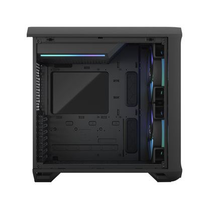 Fractal Design Torrent Compact (Black RGB TG Light Tint) Mid-Tower Tempered Glass RGB Gaming Case w/ Type-C & (Front) 2 x Prisma 180 mm
