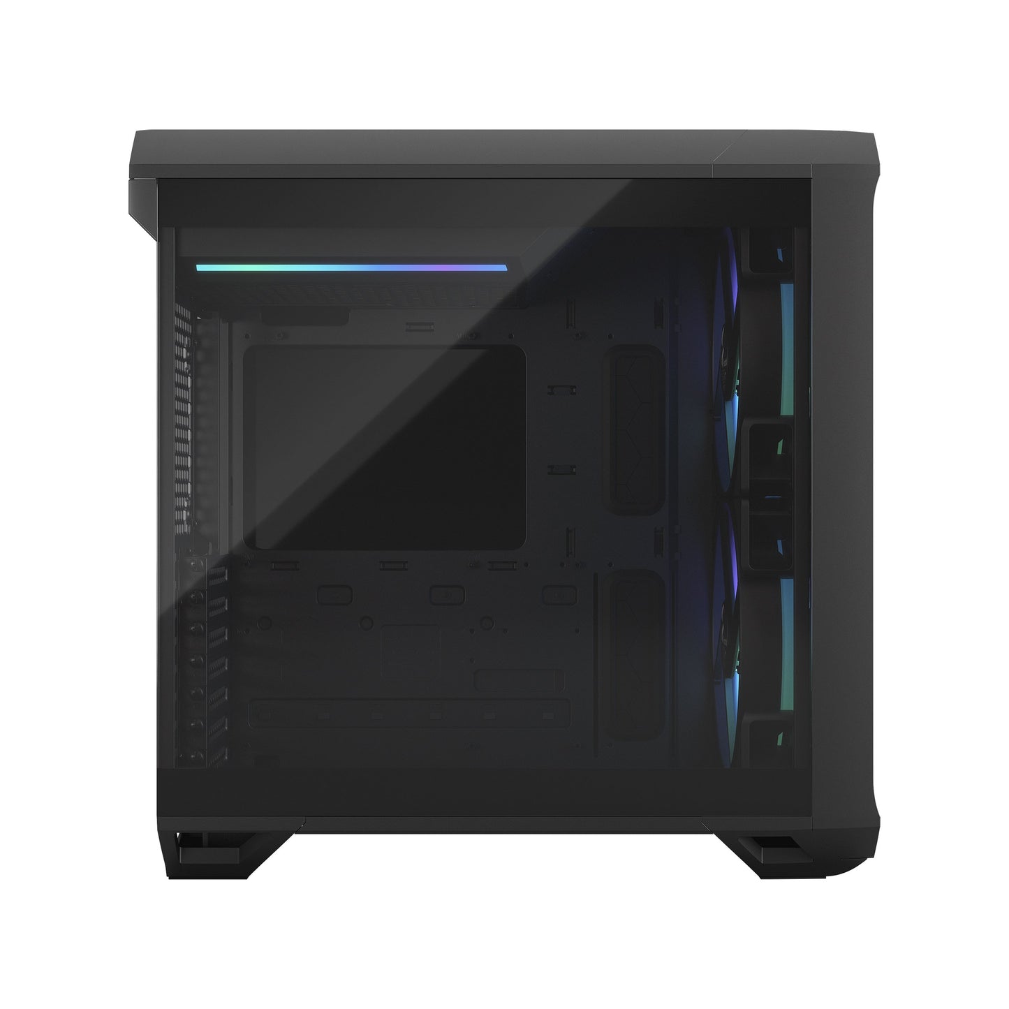 Fractal Design Torrent Compact (Black RGB TG Light Tint) Mid-Tower Tempered Glass RGB Gaming Case w/ Type-C & (Front) 2 x Prisma 180 mm