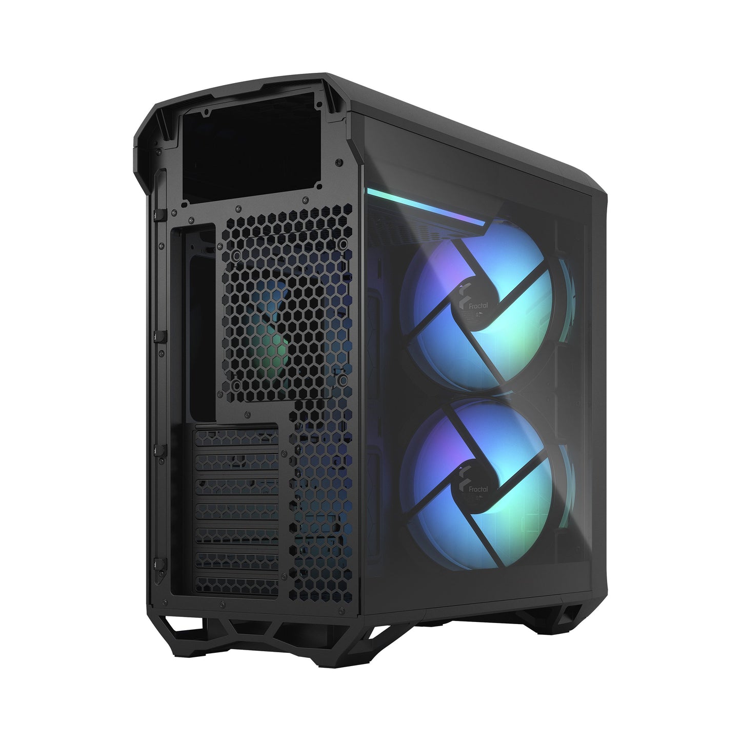 Fractal Design Torrent Compact (Black RGB TG Light Tint) Mid-Tower Tempered Glass RGB Gaming Case w/ Type-C & (Front) 2 x Prisma 180 mm