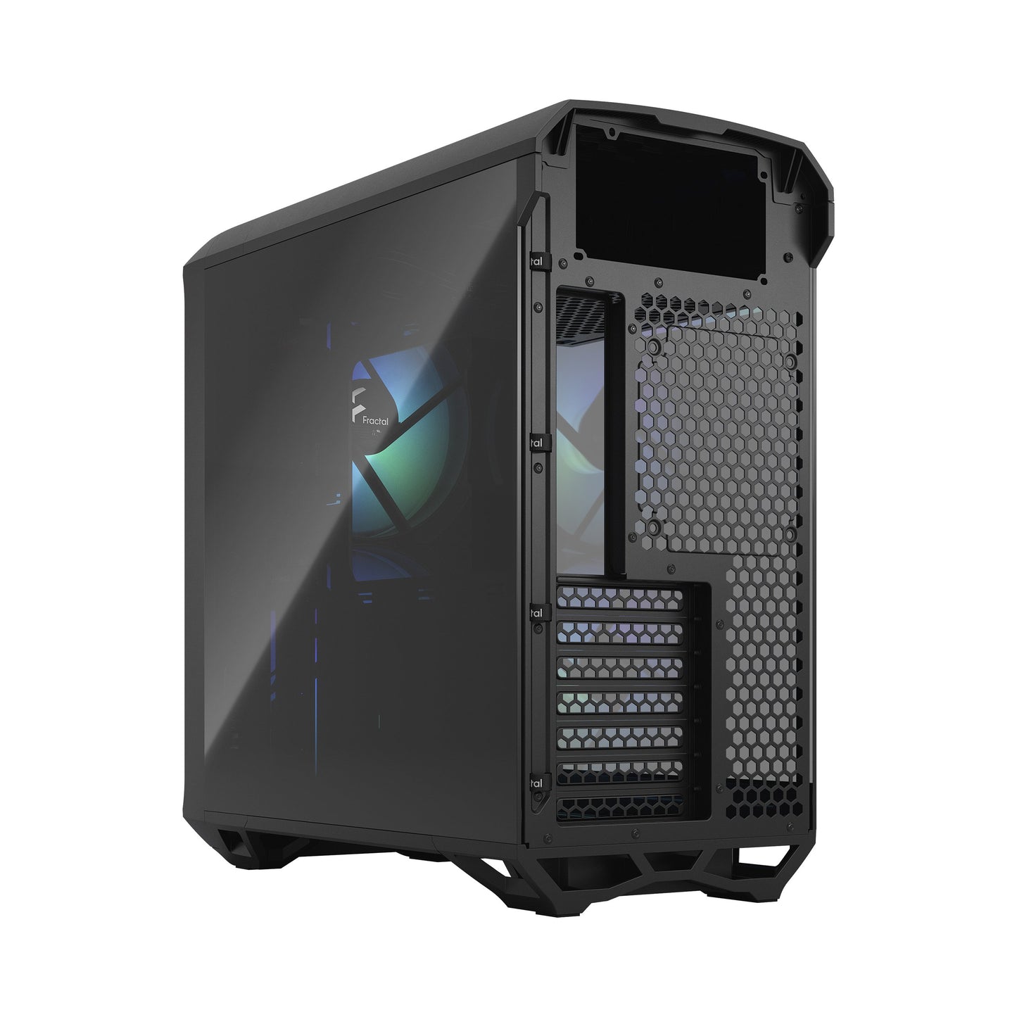 Fractal Design Torrent Compact (Black RGB TG Light Tint) Mid-Tower Tempered Glass RGB Gaming Case w/ Type-C & (Front) 2 x Prisma 180 mm