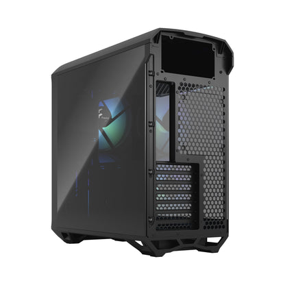 Fractal Design Torrent Compact (Black RGB TG Light Tint) Mid-Tower Tempered Glass RGB Gaming Case w/ Type-C & (Front) 2 x Prisma 180 mm