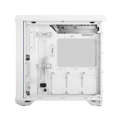 Fractal Design Torrent Compact (White RGB TG Light Tint) Mid-Tower Tempered Glass RGB Gaming Case w/ Type-C & (Front) 2 x Prisma 180 mm