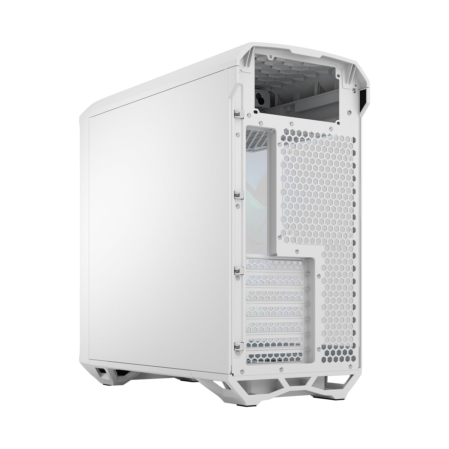 Fractal Design Torrent Compact (White RGB TG Light Tint) Mid-Tower Tempered Glass RGB Gaming Case w/ Type-C & (Front) 2 x Prisma 180 mm
