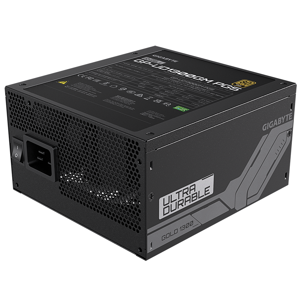 GIGABYTE UD1300GM PG5 1300W (ATX 3.0) PCIE 5.0 (12VHPWR) 80 Plus Gold Full Modular Power Supply