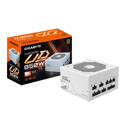 GIGABYTE UD850GM PG5 850W (ATX 3.0) PCIE 5.0 (12VHPWR) 80 Plus Gold Full Modular Power Supply (White Edition)