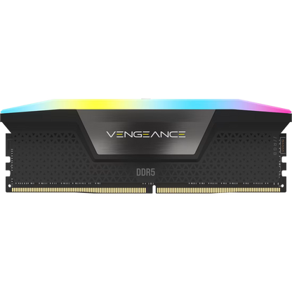 CORSAIR VENGEANCE RGB 32GB (2x16GB) DDR5 RAM 6400MT/s CL32 Memory Kit — Black