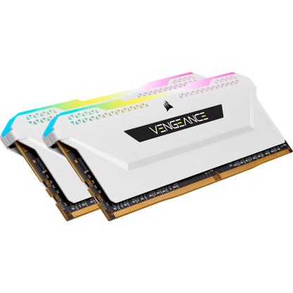 CORSAIR VENGEANCE RGB PRO SL 16GB (2x8GB) DDR4 RAM 3200MHz CL16 Memory Kit — White