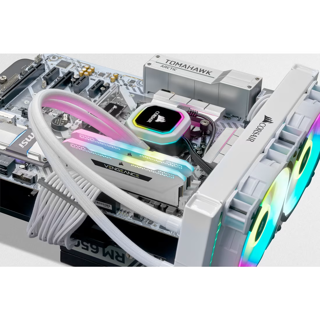 CORSAIR VENGEANCE RGB PRO SL 16GB (2x8GB) DDR4 RAM 3200MHz CL16 Memory Kit — White