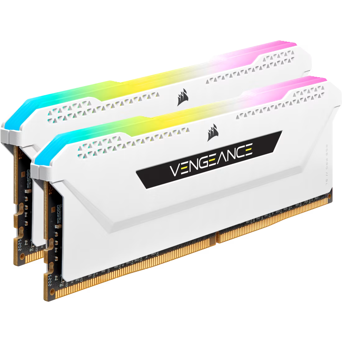 CORSAIR VENGEANCE RGB PRO SL 32GB (2x16GB) DDR4 RAM 3200MHz CL16 Memory Kit — White