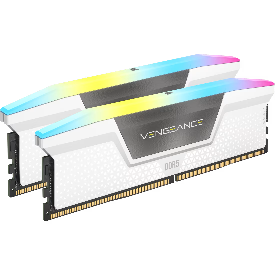CORSAIR VENGEANCE RGB 32GB (2x16GB) DDR5 RAM 6000MT/s CL30 Memory Kit — White