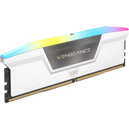 CORSAIR VENGEANCE RGB 64GB (2x32GB) DDR5 RAM 6000MT/s CL30 Memory Kit — White