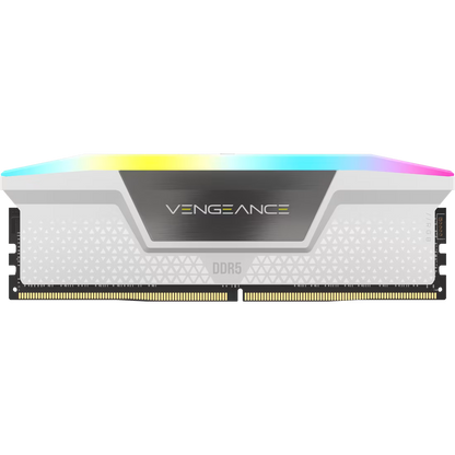 CORSAIR VENGEANCE RGB 32GB (2x16GB) DDR5 RAM 6000MT/s CL30 Memory Kit — White