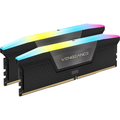 CORSAIR VENGEANCE RGB 48GB (2x24GB) DDR5 RAM 6000MT/s CL36 Memory Kit — Black