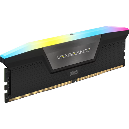 CORSAIR VENGEANCE RGB 32GB (2x16GB) DDR5 RAM 7200MT/s CL34 Memory Kit — Black