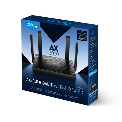 CUDY WR3000 AX3000 Gigabit Mesh WiFi 6 Router