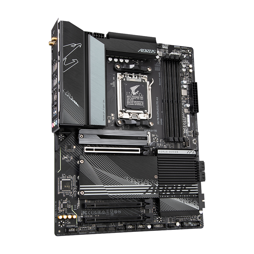 GIGABYTE X670 AORUS ELITE AX (WiFi 6E) AMD RYZEN 7000 Series AM5/DDR5/PCIe 5.0/4xM.2 - ATX Gaming MotherBoard