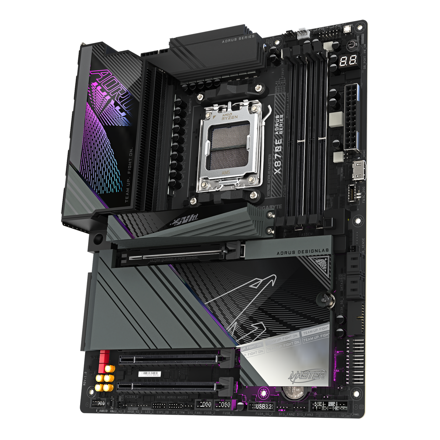 GIGABYTE X870E AORUS MASTER (Wi-Fi 7) AMD RYZEN 7000 8000 9000 Series AM5/DDR5/PCIe 5.0/4xM.2 - ATX Gaming MotherBoard