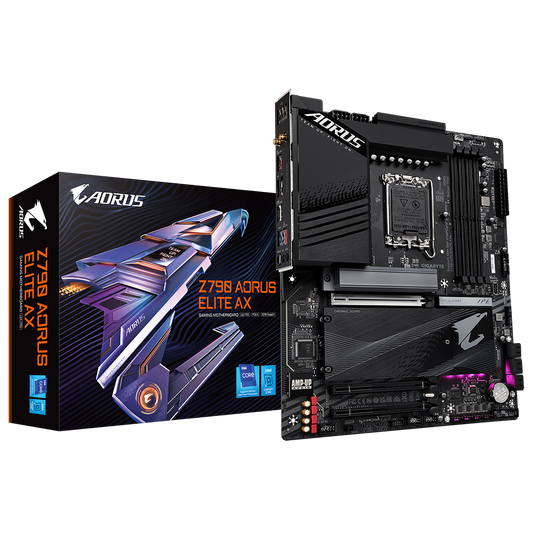 GIGABYTE Z790 AORUS ELITE AX (WiFi 6E) , Intel 13th 12th Series, LGA 1700/DDR5/PCIe 5.0/4xM.2 - ATX Gaming MotherBoard