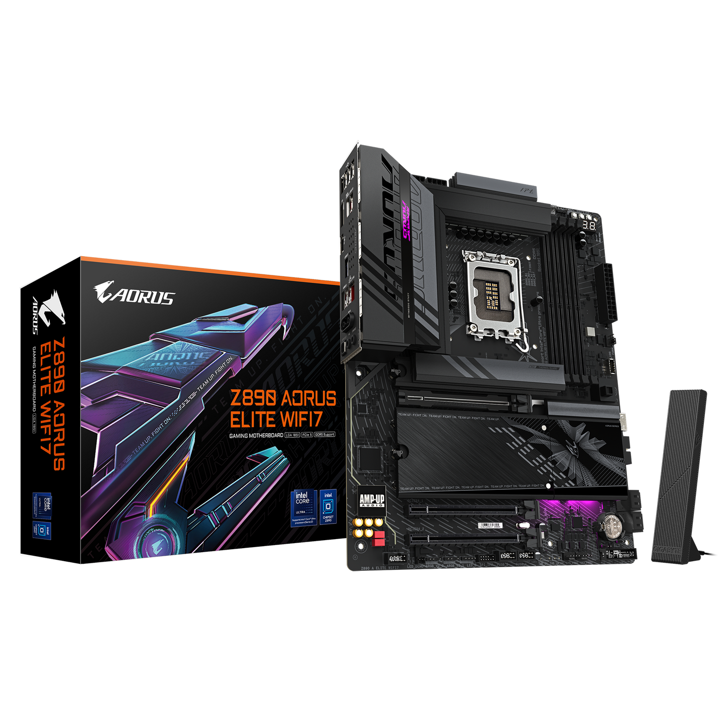 GIGABYTE Z890 AORUS ELITE WIFI7, Intel Core Ultra (Series 2), LGA 1851/DDR5/PCIe 5.0/4xM.2 - ATX Gaming MotherBoard