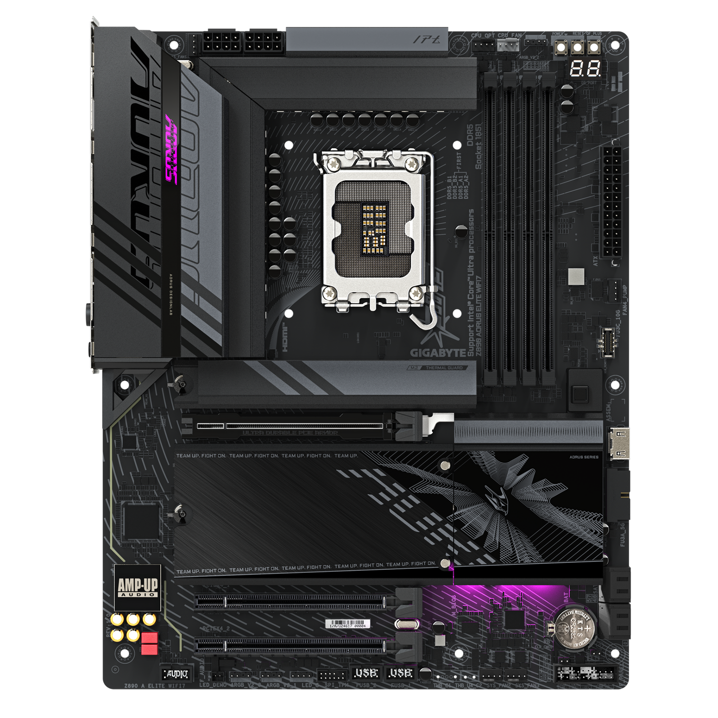 GIGABYTE Z890 AORUS ELITE WIFI7, Intel Core Ultra (Series 2), LGA 1851/DDR5/PCIe 5.0/4xM.2 - ATX Gaming MotherBoard