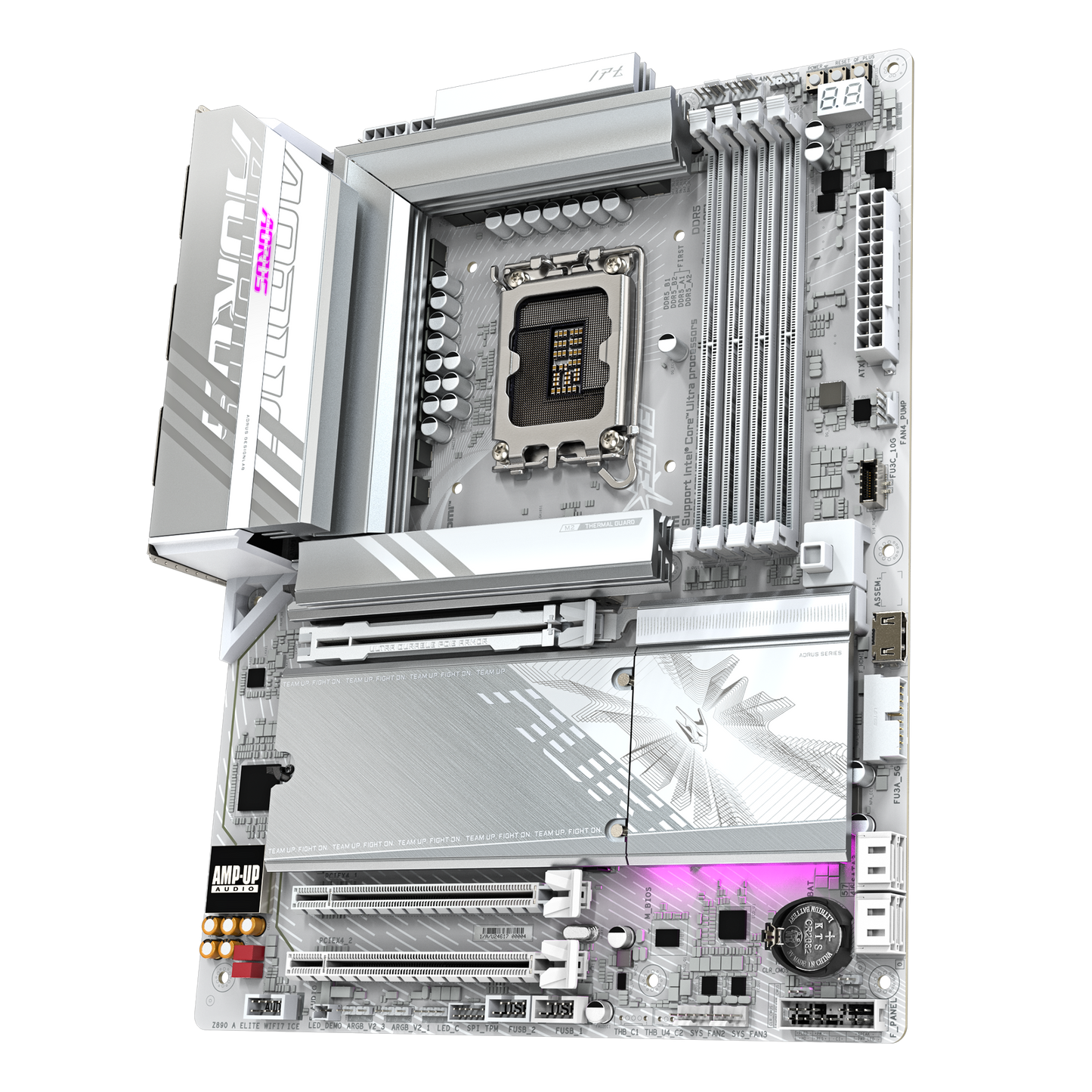 GIGABYTE Z890 AORUS ELITE WIFI7 ICE, Intel Core Ultra (Series 2), LGA 1851/DDR5/PCIe 5.0/4xM.2 - ATX Gaming MotherBoard