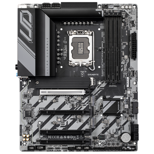 GIGABYTE Z890 UD WIFI6E, Intel Core Ultra (Series 2), LGA 1851/DDR5/PCIe 5.0/3xM.2 - ATX Gaming MotherBoard