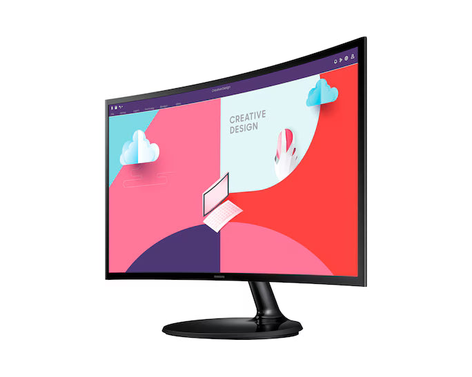 Samsung 24" (C360) Full-HD, VA Curved Monitor, 75Hz w/ AMD FreeSync, 4MS (GTG), AMD FreeSync,Eye Saver Mode & Flicker Free