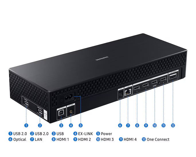 Samsung Odyssey ARK Smart 55" 4K UHD Curved Quantum Matrix Mini-Led, 165Hz 1ms(GTG), HDR 2000, 95% DCI Coverage PRO Colors, FreeSync Premium Pro, w/ Dolby Atmos Speakers & HAS Stand