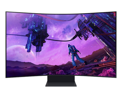 Samsung Odyssey ARK Smart 55" 4K UHD Curved Quantum Matrix Mini-Led, 165Hz 1ms(GTG), HDR 2000, 95% DCI Coverage PRO Colors, FreeSync Premium Pro, w/ Dolby Atmos Speakers & HAS Stand