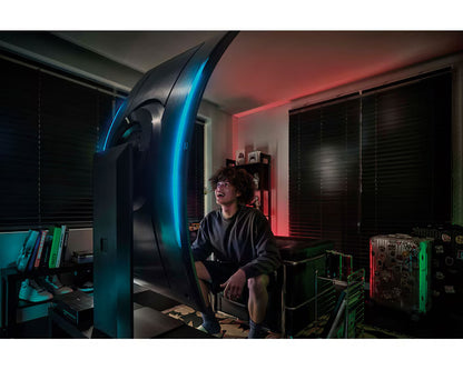 Samsung Odyssey ARK Smart 55" 4K UHD Curved Quantum Matrix Mini-Led, 165Hz 1ms(GTG), HDR 2000, 95% DCI Coverage PRO Colors, FreeSync Premium Pro, w/ Dolby Atmos Speakers & HAS Stand