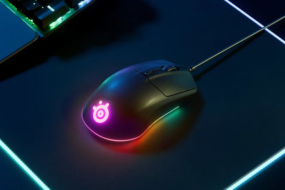 SteelSeries Rival 3 Wired Gaming Mouse with TrueMove Sensor and Prism Lighting