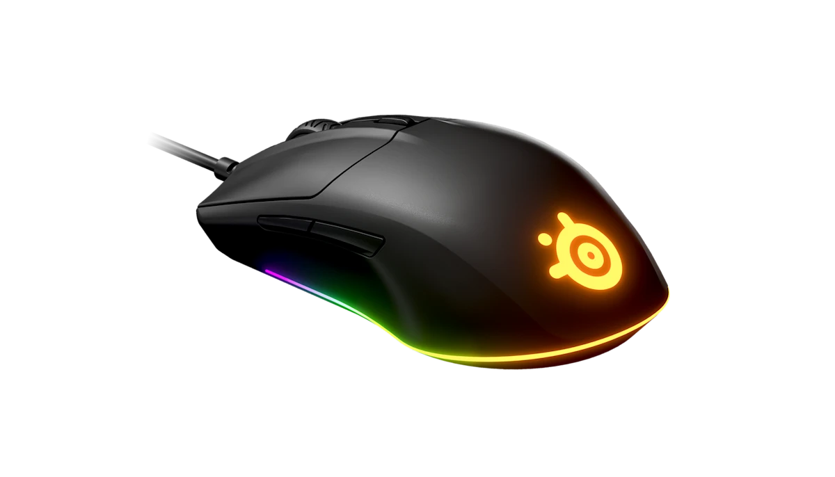 SteelSeries Rival 3 Wired Gaming Mouse with TrueMove Sensor and Prism Lighting