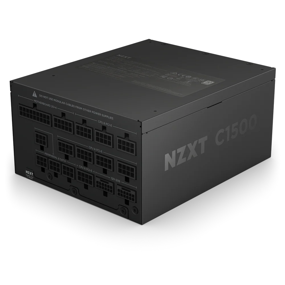 NZXT C1500, 1500W 80+ Platinum Full Modular ATX (3.1) (PCIe 5.1) Gaming Power Supply w/ 140mm Magnetic Levitation Low Noise Fan(Black)
