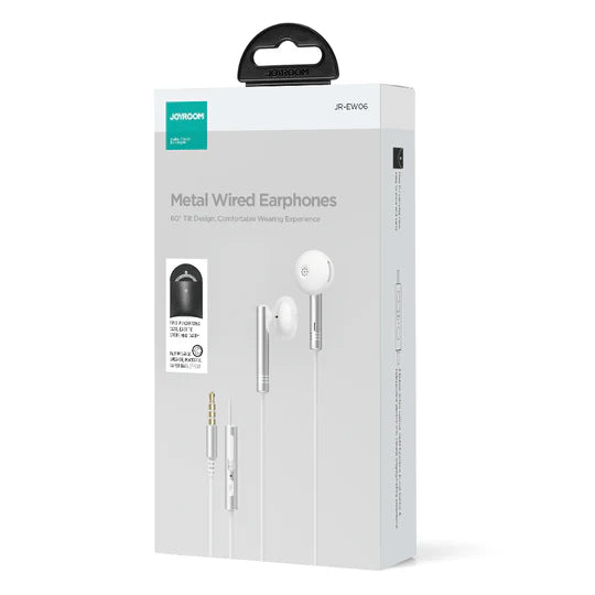 JOYROOM JR-EW06 Wired Series Half In-Ear Metal Wired Earbuds