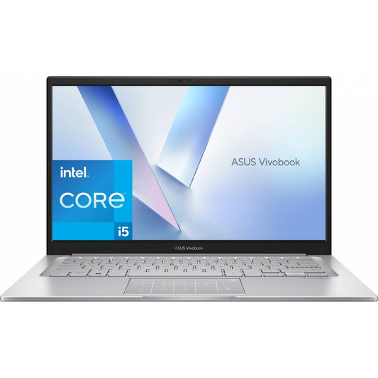 Laptop ASUS Vivobook 14, Intel Core i5-1334U 10-Cores Processor, 16GB DDR4 (Customized), 14" FHD IPS 250nits Display, Wi-Fi 6E, Bluetooth 5.3 - Cool Silver
