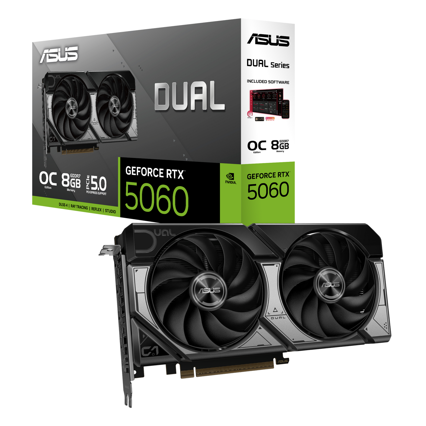 ASUS Dual GeForce RTX™ 5060 8GB GDDR7 OC Edition GPU