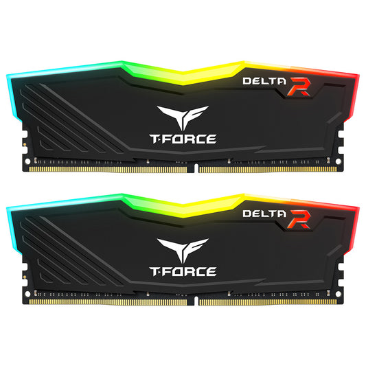 TEAMGROUP T-Force Delta RGB 16GB Kit (2x8) 3600MHz CL18 DDR4 Desktop Memory - Black