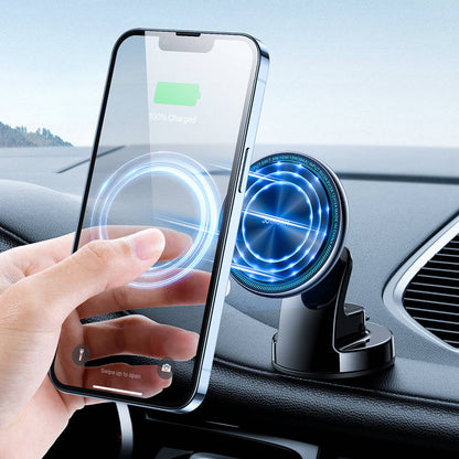 JOYROOM JR-ZS290 Magnetic Wireless Car Charger Holder with LED Letter Ring holder dashboard