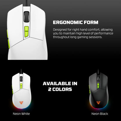 FANTECH Atom63 Mk859c Mechanical Gaming Keyboard & Mouse White Red Switch