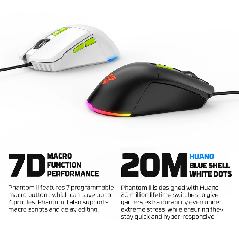 FANTECH Atom63 Mk859c Mechanical Gaming Keyboard & Mouse White Red Switch