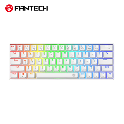 FANTECH Atom63 Mk859c Mechanical Gaming Keyboard & Mouse White Red Switch