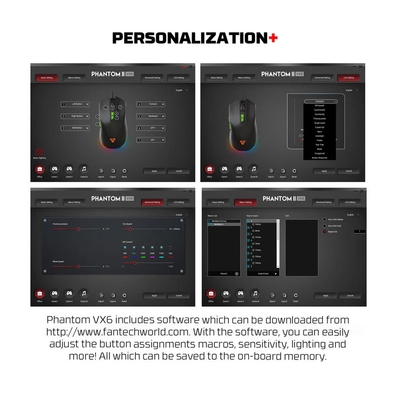 FANTECH Atom63 Mk859c Mechanical Gaming Keyboard & Mouse Black Red Switch