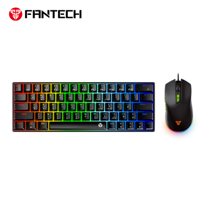 FANTECH Atom63 Mk859c Mechanical Gaming Keyboard & Mouse Black Red Switch