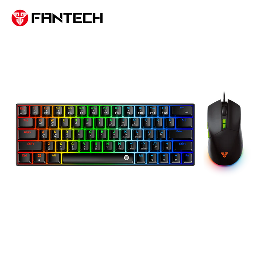 FANTECH Atom63 Mk859c Mechanical Gaming Keyboard & Mouse Black Red Switch