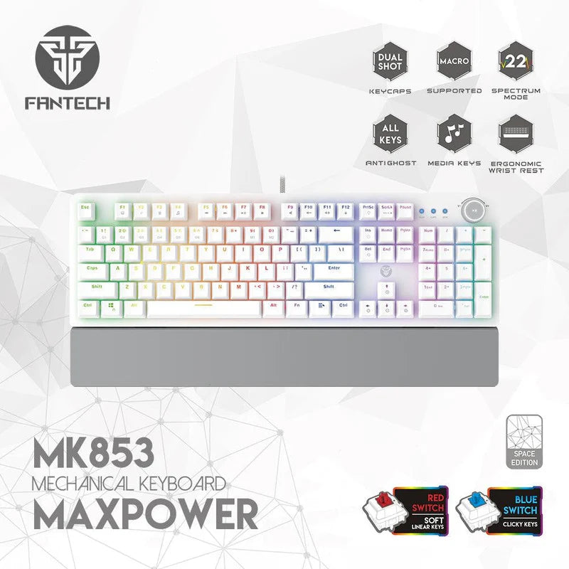 FANTECH MAXPOWER Mk853 V2 Mechanical Keyboard White