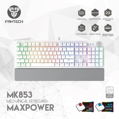 FANTECH MAXPOWER Mk853 V2 Mechanical Keyboard White