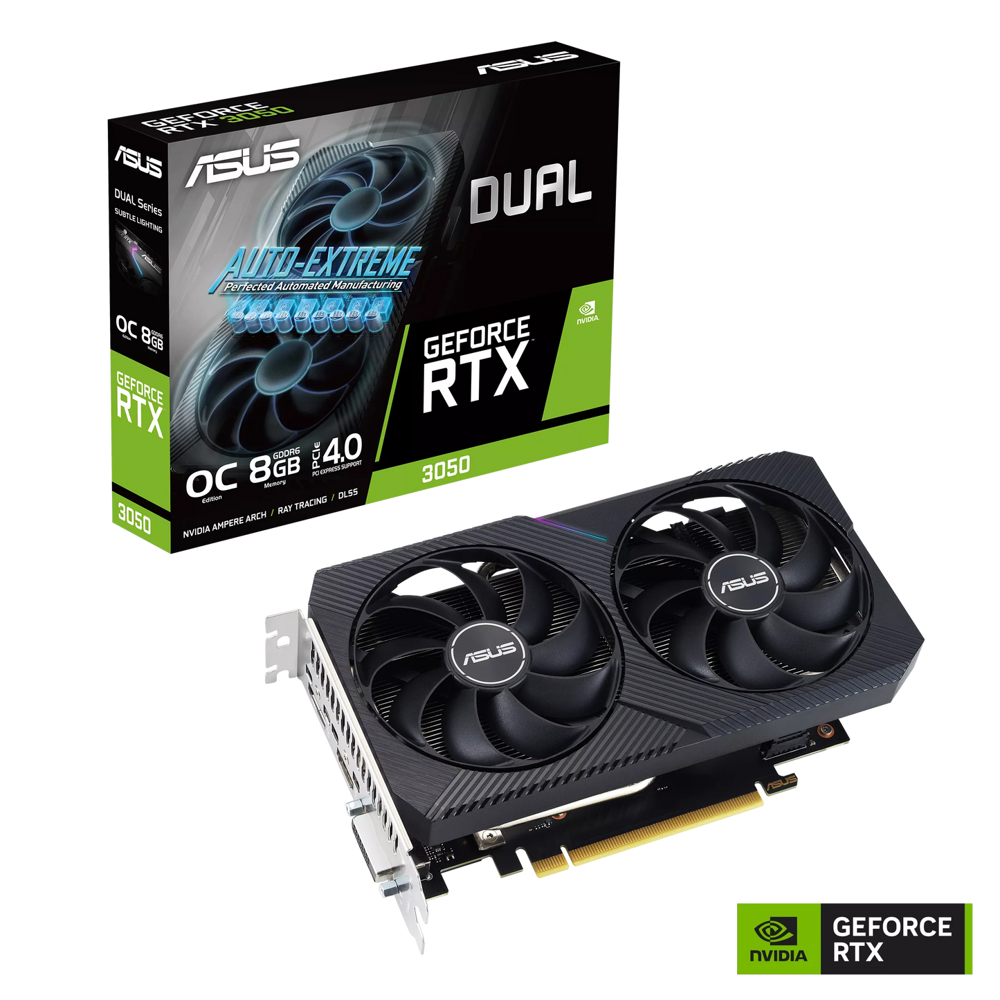 ASUS Dual GeForce RTX™ 3050 V2 OC Edition 8GB GDDR6 GPU