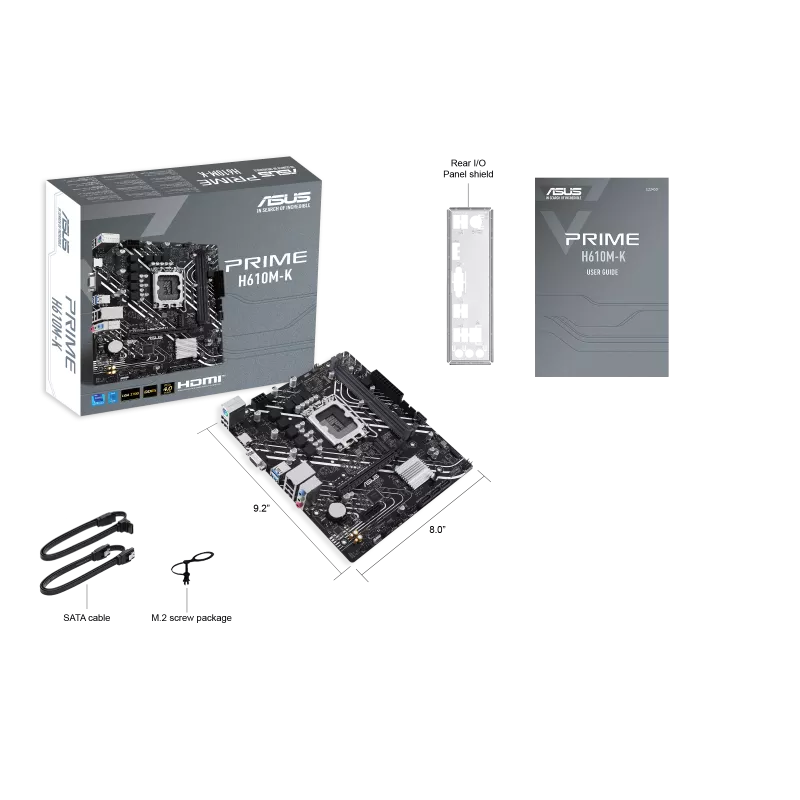 ASUS PRIME H610M-K DDR5 LGA 1700, Intel 14th 13th 12th M.2, PCIe 4.0 ,USB 3.2 Gen1-mATX Motherboard
